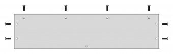 Placa de trecere plina tip K, decupare L520 A100mm