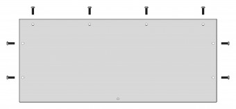 Placa de trecere plina tip L, decupare L520 A200mm