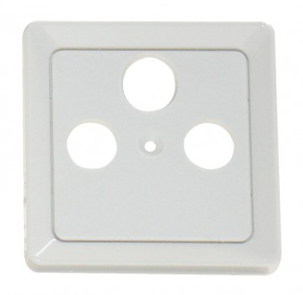 Placa fata priza antena cu bucsa tip F, alb