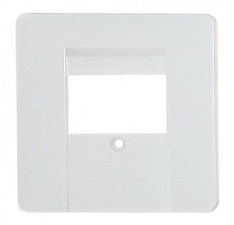 Placa fata priza telefon TAE, alb