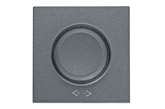 Placa frontala dimmer cu buton rotativ, antracit