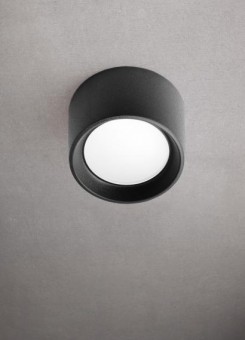 Plafoniera Livia 10W 3000K-6500K IP55, negru, Fumagalli