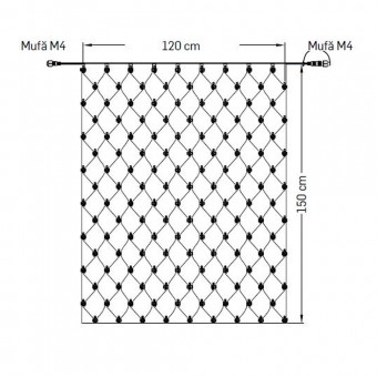 Plasa Extensibila 144 LED 7.2W 6400K 1.5M