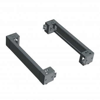 Plinth side parts (pair) D=400 H=100mm stainless steel