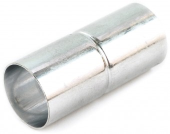 Plug-in sleeve, Ø 25 mm, centred beaded, aluminium