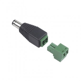 Power supply plug CCTV, with screw terminals