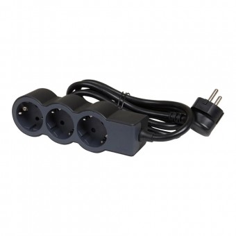 Prelungitor 3 prize Schuko 3x1,5mm² 3m negru – LEGRAND | 694560