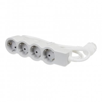 Prelungitor 4 prize Schuko 3x1,5mm² 3m alb-gri – LEGRAND | 694561