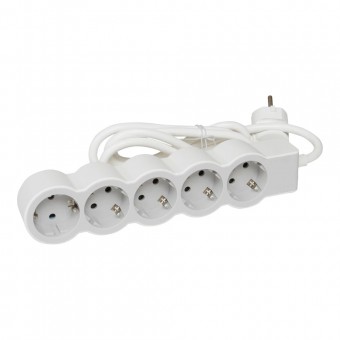 Prelungitor 5 prize Schuko 3x1,5mm² 1,5m alb-gri – LEGRAND | 694555