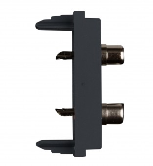 Priza audio 1M 2xRCA, negru