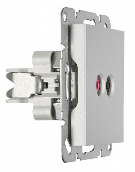 Priza audio Cinch, argintie