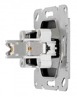 Priza audio Cinch, cleme cu surub, antracit