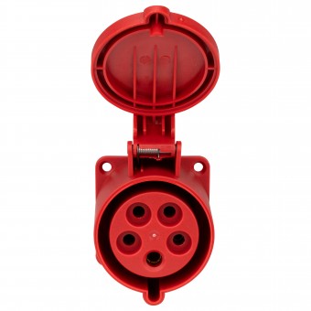 Priza CEE montaj pe panou, 5 poli, 32A 400V IP44, dreapta