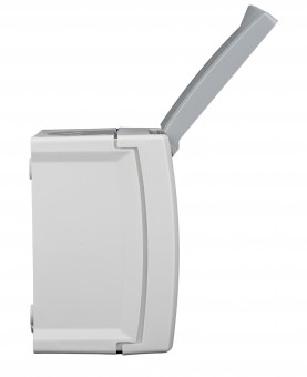 Priza cu PE si capac, 16A, PT, cleme elastice, IP54