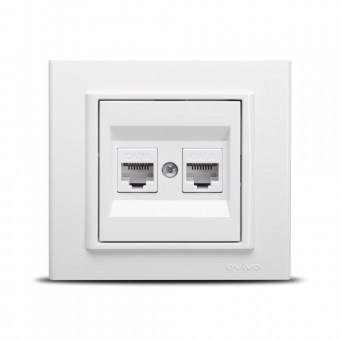 Priza date RJ45 alb Mina - OVIVO | 401-010300-230