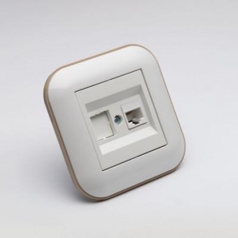 Priza date RJ45 Cat6 alb/Kraft Loft - OVIVO | 404-010306-229