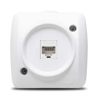 Priza date RJ45 CAT6 aplicata 10A alb PT Alsu - ELBI