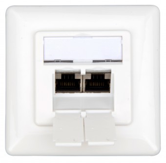 Priza de date C6 10 GB clasa Ea, ecranat, 2xRJ45