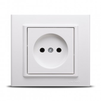 Priza fara contact de protectie 16A alb Mina - OVIVO | 401-010300-215