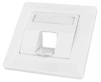 Priza pt. 1 modul TOOLLESS LINE, 80x80mm, inclinat, RAL9010