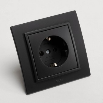 Priza Schuko 16A negru mat Zena - ELBI