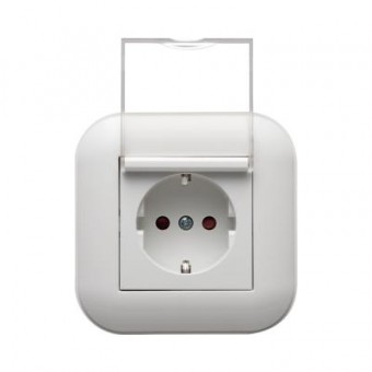 Priza Schuko cu capac 16A alb Loft - OVIVO | 404-010301-243