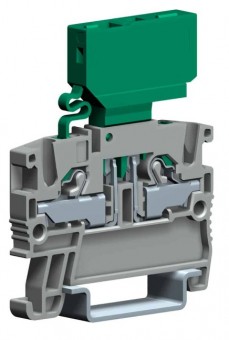 Push-in Terminal with Fuse holder, 1-level, 2,5mm², grey