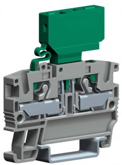 Push-in Terminal with Fuse holder, 1-level, 4mm², grey