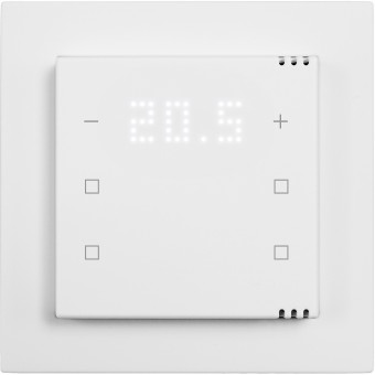 Pushbutton 6-gang,2x temp.display,4x neutral,climate/CO2,I/O