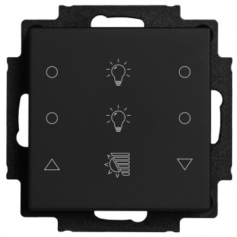 Pushbutton sensor 6-gang,4x light,2x shutter,I/O,room therm.