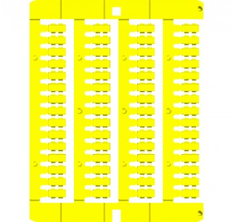 PVC label 4x15mm, yellow, for SmartPrintPlus