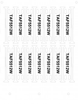 PVC label 55x12mm, white, for cable ties, for SmartPrintPlus