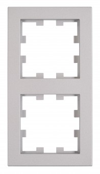 Rama 2 aparate, Design CUBIC, argintie