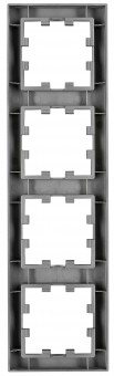 Rama 4 aparate, CUBIC, negru