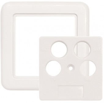 Rama alba 4port.75x75mm pt.HSATD4A,SZU 2-14