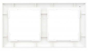 Rama pentru 2 aparate cu dimensiuni de 55x55mm, alba