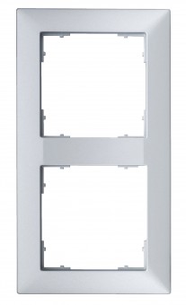 Rama pentru 2 aparate cu dimensiuni de 55x55mm, argintie