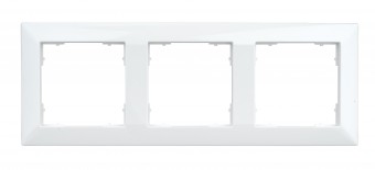 Rama pentru 3 aparate cu dimensiuni de 55x55mm, alba