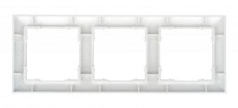 Rama pentru 3 aparate cu dimensiuni de 55x55mm, argintie