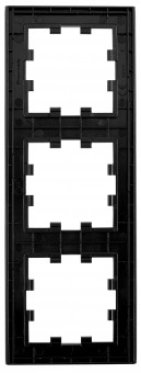 Rama trei module, sticla neagra