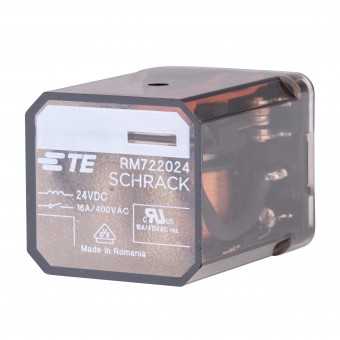 Releu de putere 3CC 24Vc.c. 16A, capac normal AMP Faston 187
