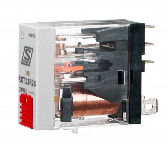 Releu industrial ingust, 1CC, 24V c.a., 10A, LED