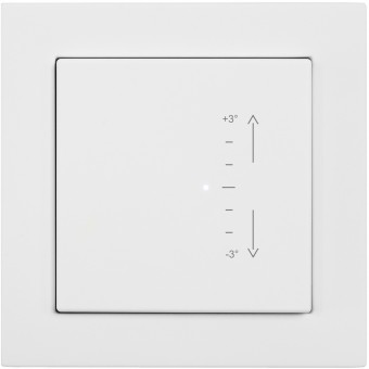 Room thermostat w. binary/analog inputs & manual temp.