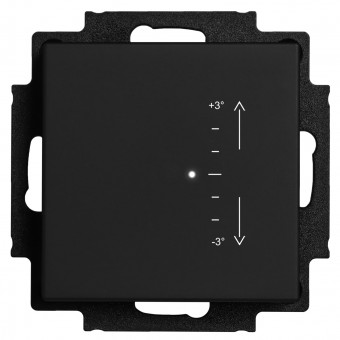 Room thermostat w. binary/analog inputs & manual temp.