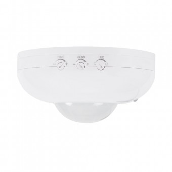 Senzor Miscare PT Alb JQ37 360° 1200W 2-12m IP20 - NOVELITE
