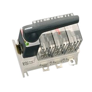 Separator de sarcina cu portfuzibili, 3 poli, M8, maner gri