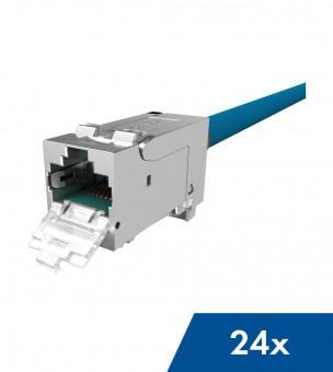 Set 24 module RJ45 ecranat,Cat.6a,10GB PoE+,PERFORMANCE LINE
