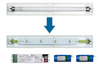 Set Banda LED ERT 4x1W + LPK 1h-8h + 2x 3,2V/3,3Ah LiFePO4