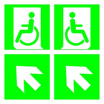 Set de pictograme pentru NLPM.. 2x scaun cu rotile, 2x