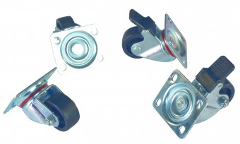 Set role (2 cu frana, 2 fara) pentru dulapuri DT